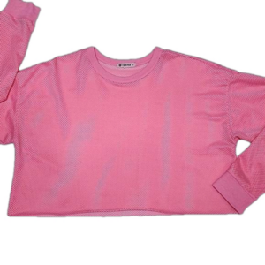 FOREVER 21 PINK MESH CROP TOP SIZE LARGE